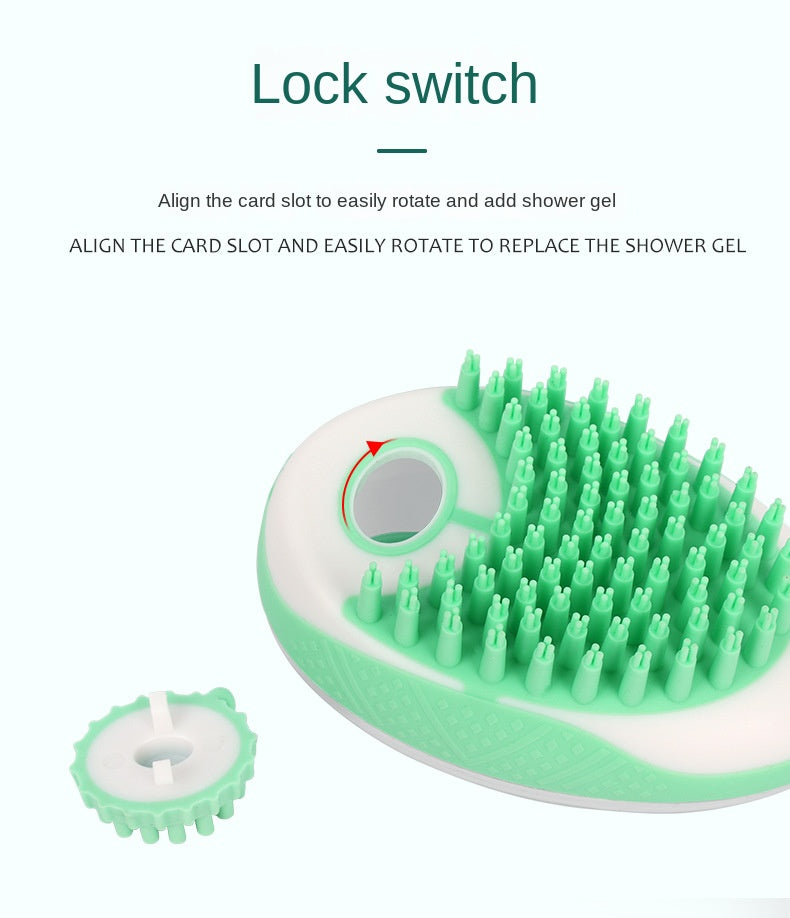 Dog Cat Bath Brush 2-in-1 Pet SPA Massage Comb Soft Silicone Pets Shower Hair Grooming Cmob Dog Cleaning Tool Pet Produc