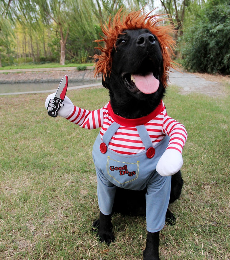 Halloween Pet Costume Pet Dog Funny Clothes Adjustable Dog Cosplay Costume Scary Costume Party Gatherings