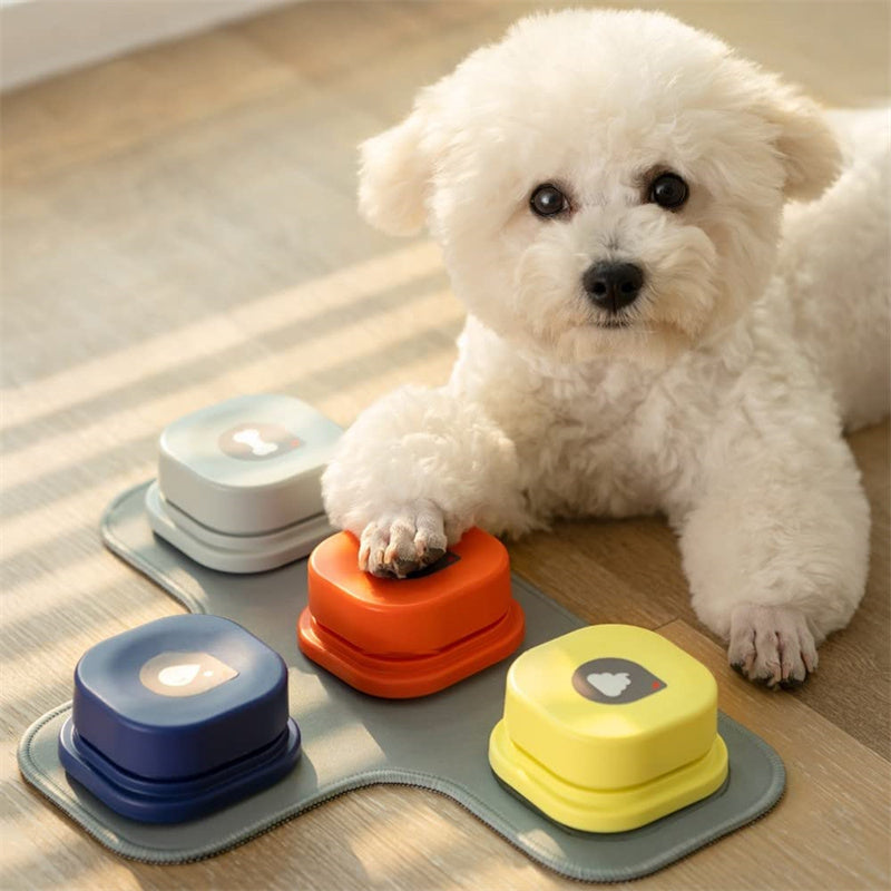 4 Colors Pet Communication Button One-click Prevent Physical Inactivity Recordable Dog Talking Button Toy Cat Toy Pet Pr