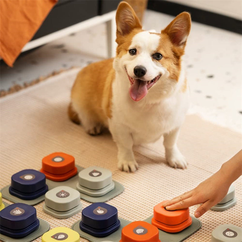 4 Colors Pet Communication Button One-click Prevent Physical Inactivity Recordable Dog Talking Button Toy Cat Toy Pet Pr