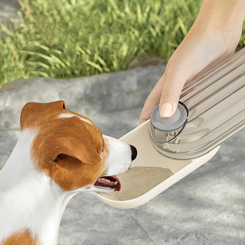 2 In 1 Pet Water Cup Segment Design Green Dog Walking Portable Drinking Cup Dog Feeding Supplies Pet Supplies Dog Walkin