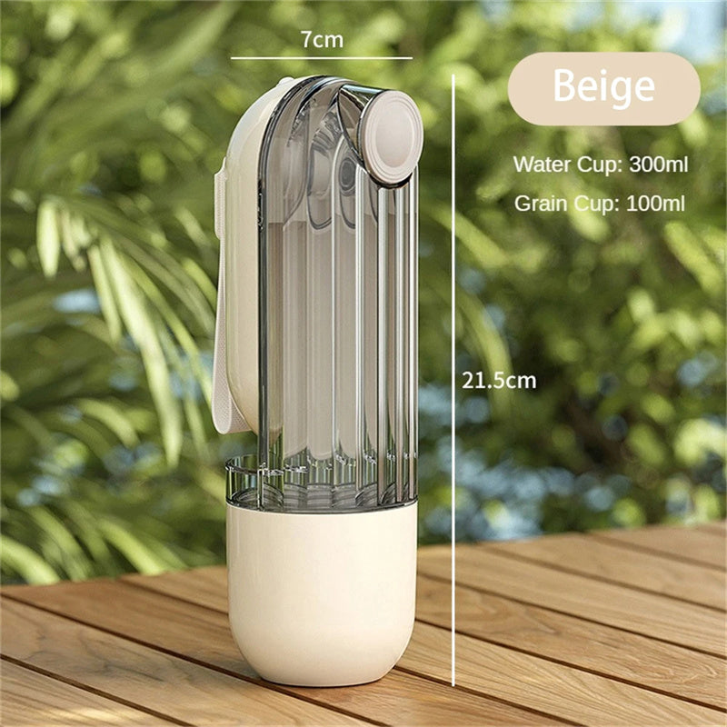 2 In 1 Pet Water Cup Segment Design Green Dog Walking Portable Drinking Cup Dog Feeding Supplies Pet Supplies Dog Walkin