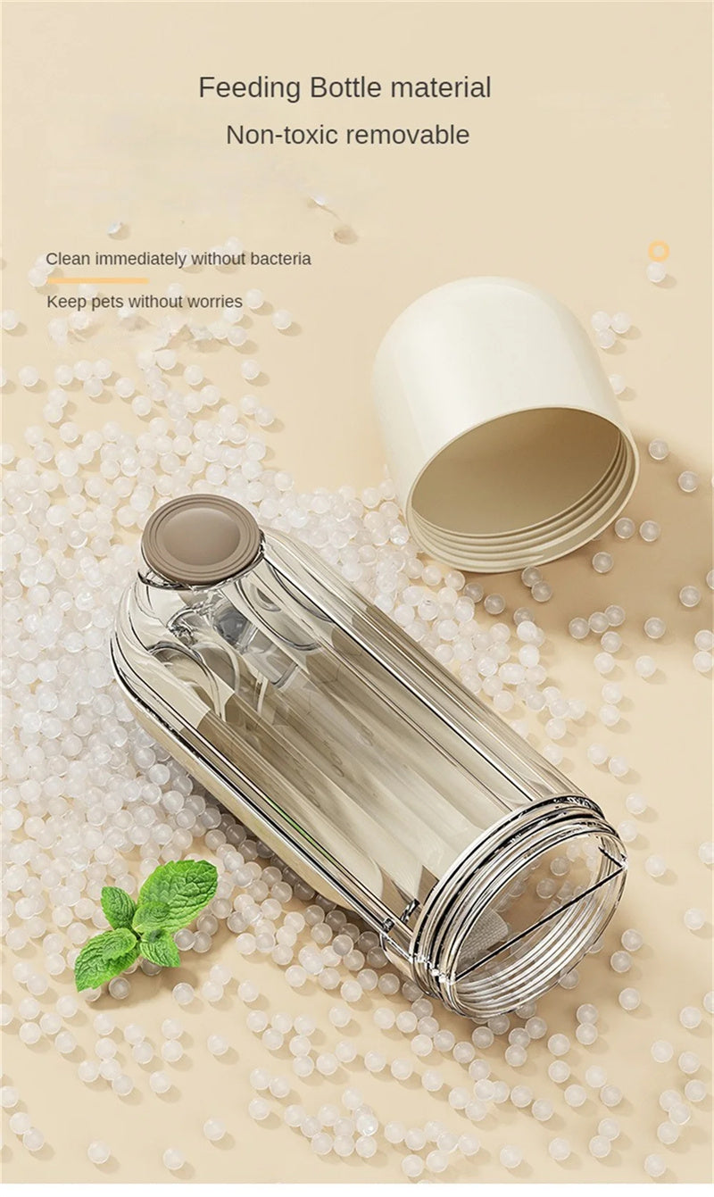 2 In 1 Pet Water Cup Segment Design Green Dog Walking Portable Drinking Cup Dog Feeding Supplies Pet Supplies Dog Walkin