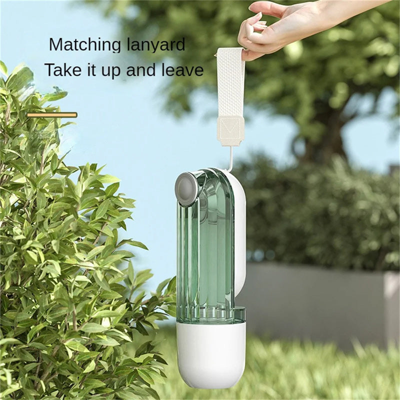 2 In 1 Pet Water Cup Segment Design Green Dog Walking Portable Drinking Cup Dog Feeding Supplies Pet Supplies Dog Walkin