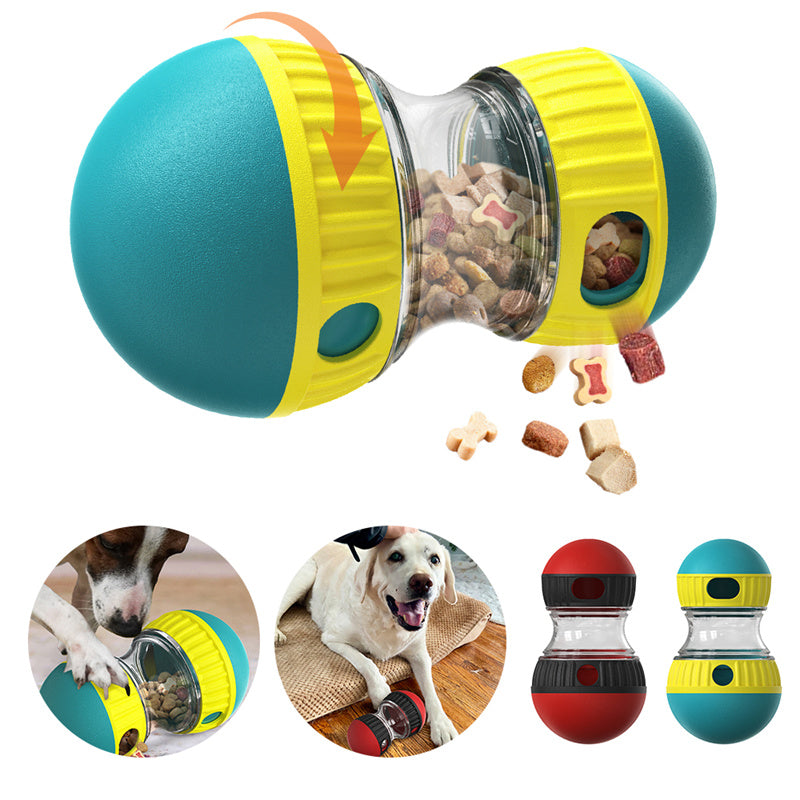 Food Dispensing Dog Toy Tumbler Leaky Food Ball Puzzle Toys Interactive Slowly Feeding Protect Stomach Increase Intellig