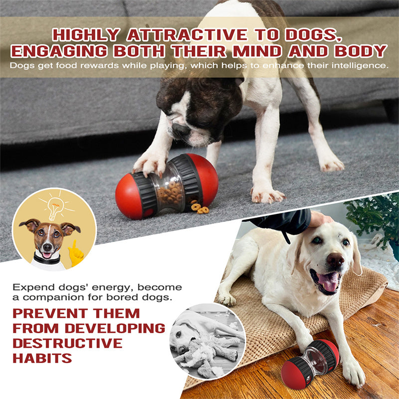 Food Dispensing Dog Toy Tumbler Leaky Food Ball Puzzle Toys Interactive Slowly Feeding Protect Stomach Increase Intellig