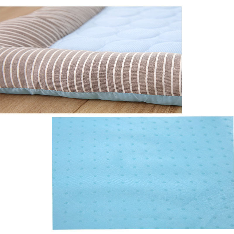 Pet Cooling Pad Bed For Dogs Cats Puppy Kitten Cool Mat Pet Blanket Ice Silk Material Soft For Summer Sleeping Blue Brea