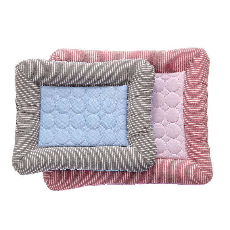 Pet Cooling Pad Bed For Dogs Cats Puppy Kitten Cool Mat Pet Blanket Ice Silk Material Soft For Summer Sleeping Blue Brea