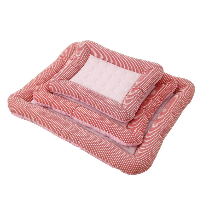 Pet Cooling Pad Bed For Dogs Cats Puppy Kitten Cool Mat Pet Blanket Ice Silk Material Soft For Summer Sleeping Blue Brea