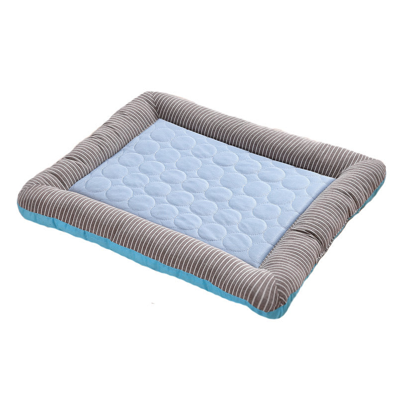 Pet Cooling Pad Bed For Dogs Cats Puppy Kitten Cool Mat Pet Blanket Ice Silk Material Soft For Summer Sleeping Blue Brea