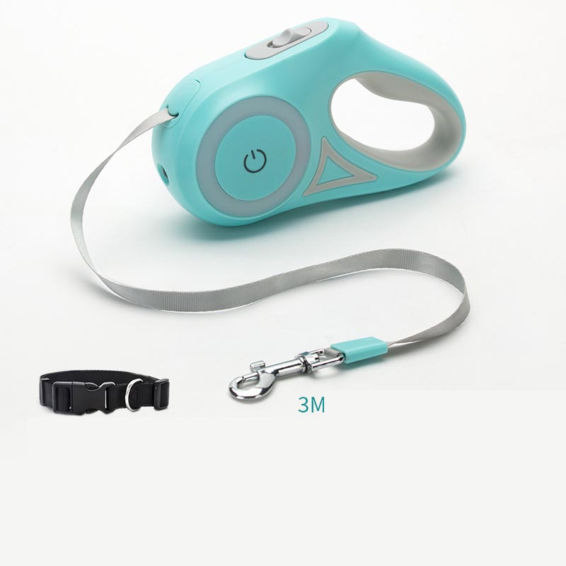 Dog Leash Retractable Leash And Dog Collar Spotlight Automatic Pet Dog Cat Traction Rope For Small Medium Dogs Pet Produ
