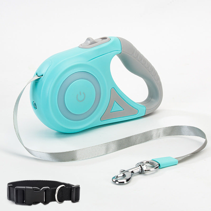 Dog Leash Retractable Leash And Dog Collar Spotlight Automatic Pet Dog Cat Traction Rope For Small Medium Dogs Pet Produ