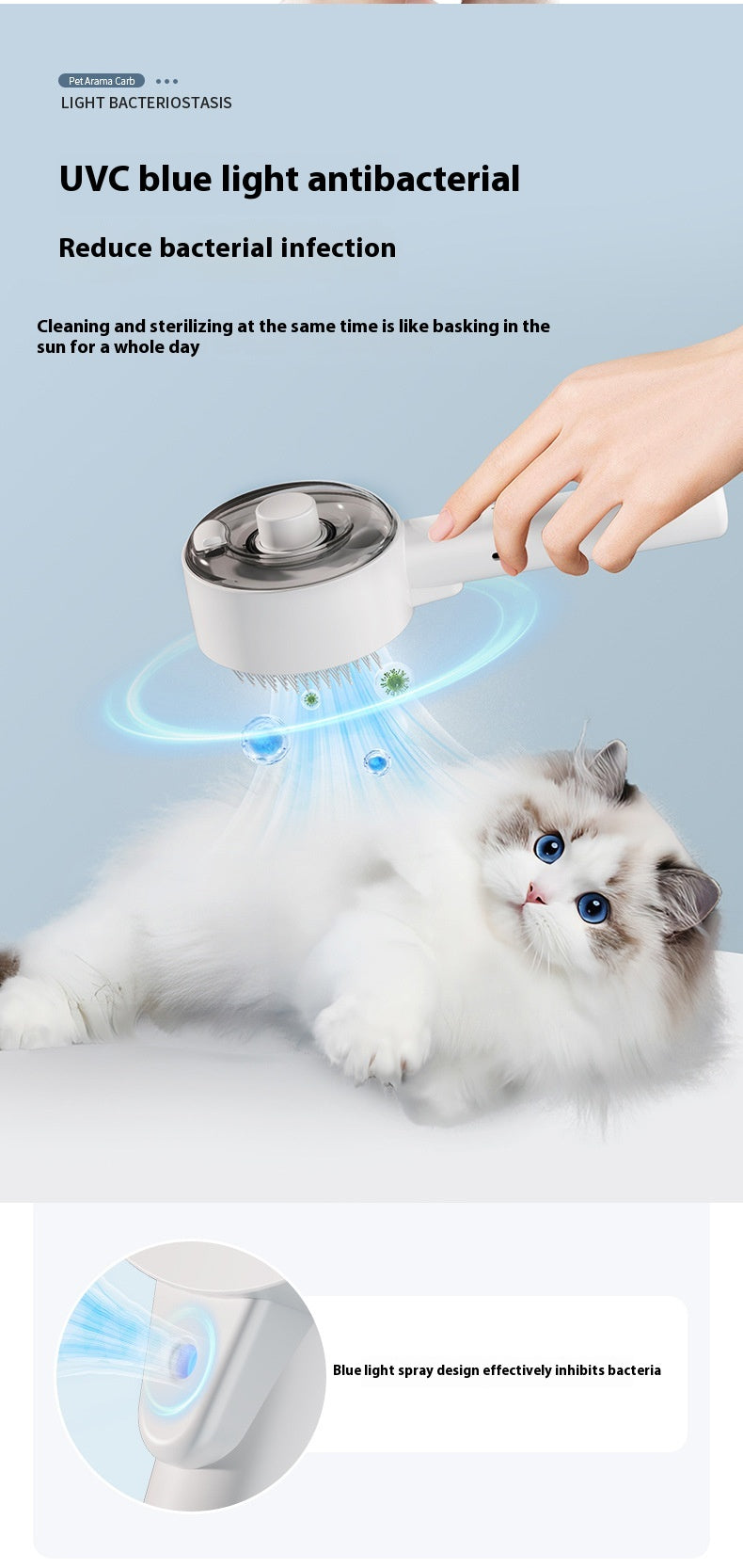Animal Hair Remover Brush Dog And Cat Steam Brush Pet Self Cleaning Dog Brush Grooming Removes Cat Hairs Cat Dog Accesso