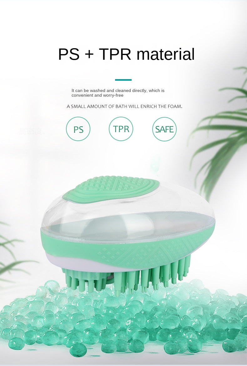 Dog Cat Bath Brush 2-in-1 Pet SPA Massage Comb Soft Silicone Pets Shower Hair Grooming Cmob Dog Cleaning Tool Pet Produc