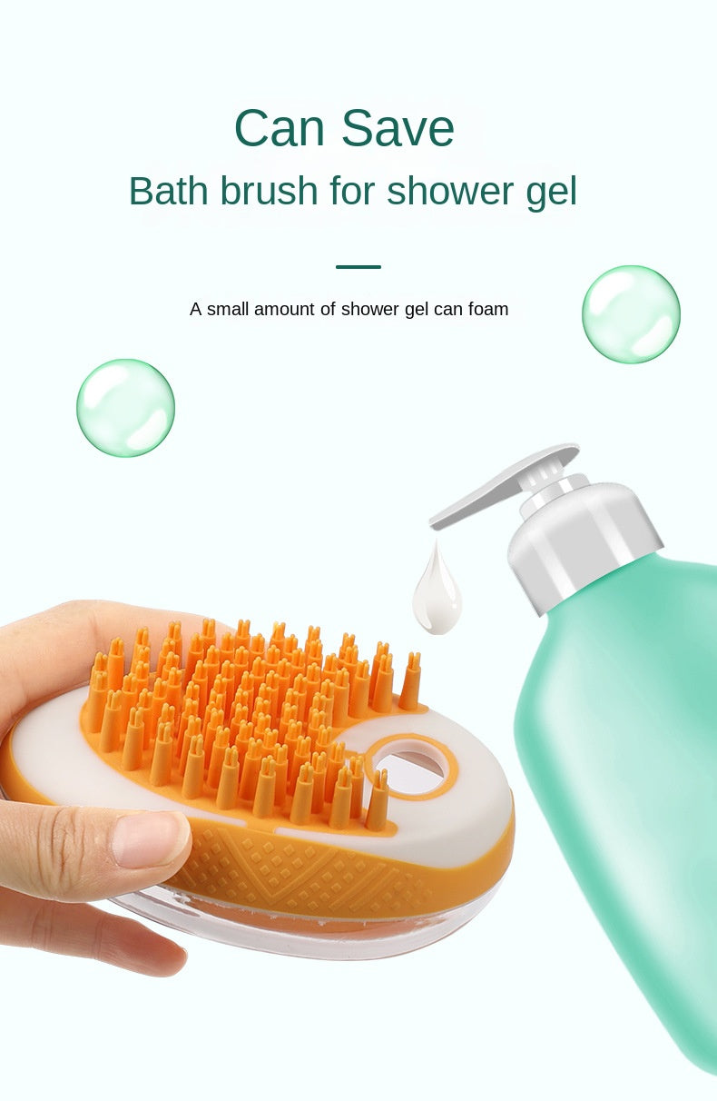 Dog Cat Bath Brush 2-in-1 Pet SPA Massage Comb Soft Silicone Pets Shower Hair Grooming Cmob Dog Cleaning Tool Pet Produc