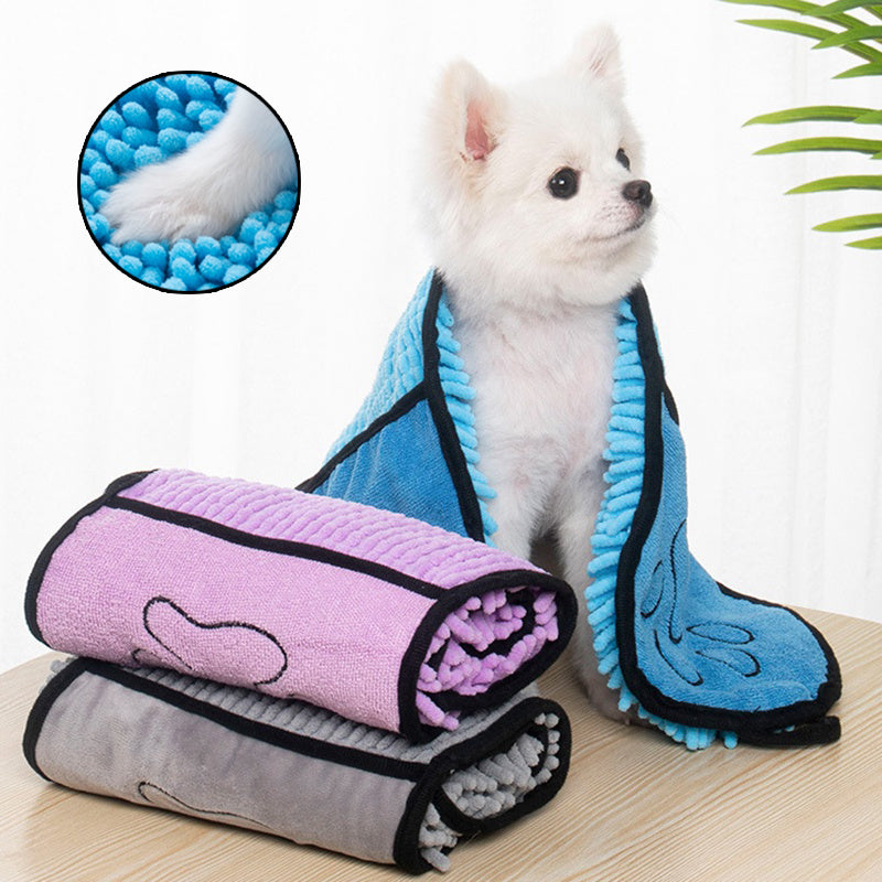 Dogs Cats Towels Super Absorbent Dog Bathrobe Microfiber Bath Towels Quick-Drying Cat Bath Towel For Pets Towel Dog Towe