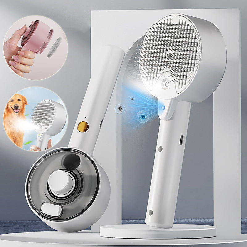 Animal Hair Remover Brush Dog And Cat Steam Brush Pet Self Cleaning Dog Brush Grooming Removes Cat Hairs Cat Dog Accesso